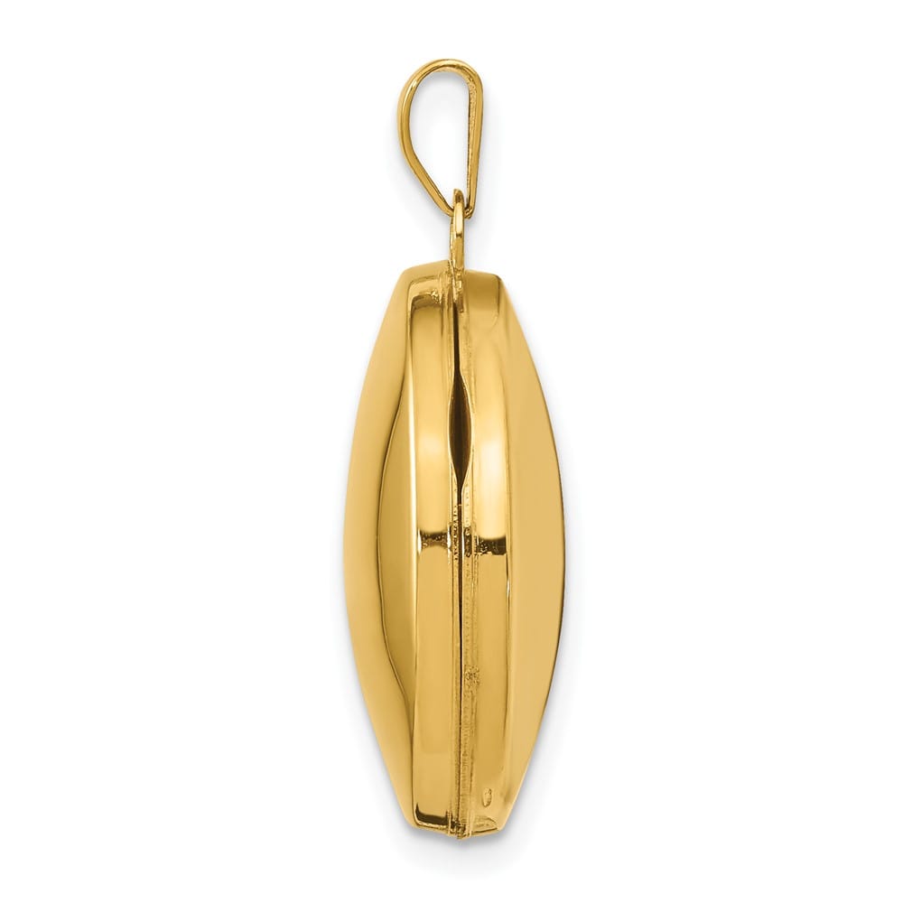 Lovely Rita's Pendants & Charms 14K Yellow Gold Polished Domed 20mm Round Locket