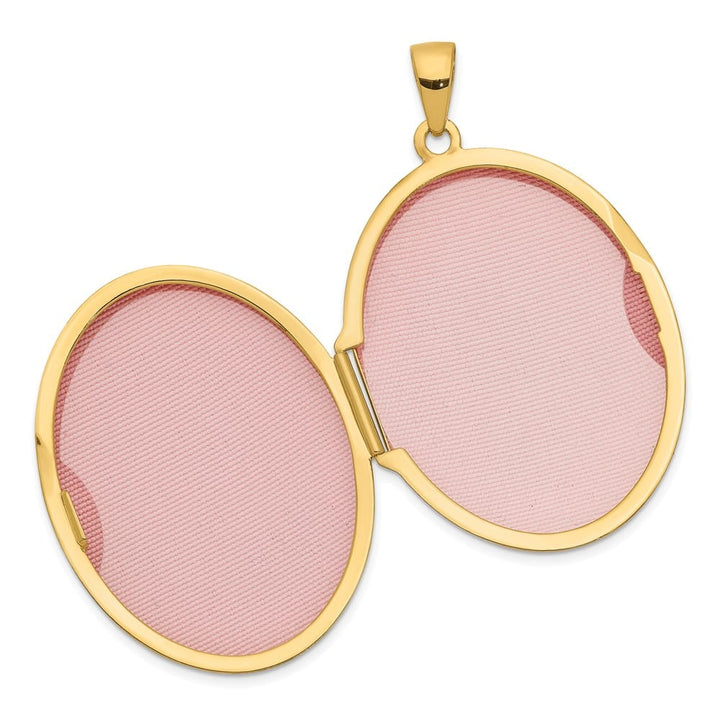 Lovely Rita's Pendants & Charms 14K Yellow Gold Polished Scroll Border 31mm Oval Locket