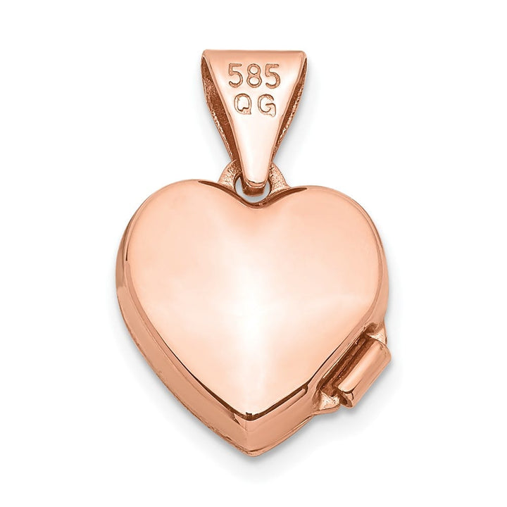 Lovely Rita's Pendants & Charms 14K Rose Gold Scroll Border 10mm Heart Locket