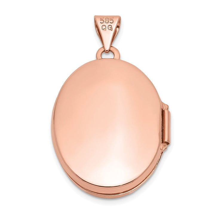 Lovely Rita's Pendants & Charms 14K Rose Gold Diamond Vintage Filigree 21mm Oval Locket