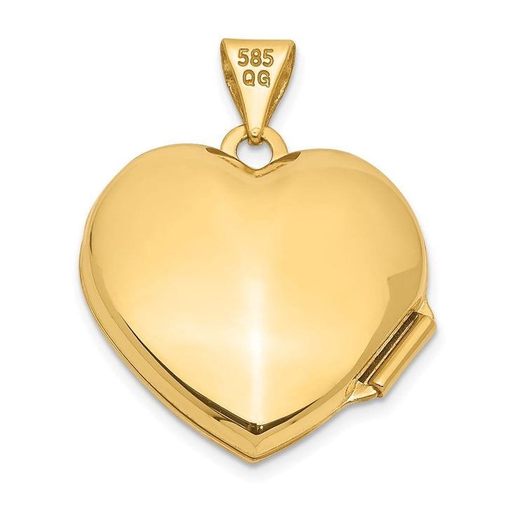 Lovely Rita's Pendants & Charms 14K Two-Tone Gold Two-Tone Polished Butterfly 18mm Heart Locket
