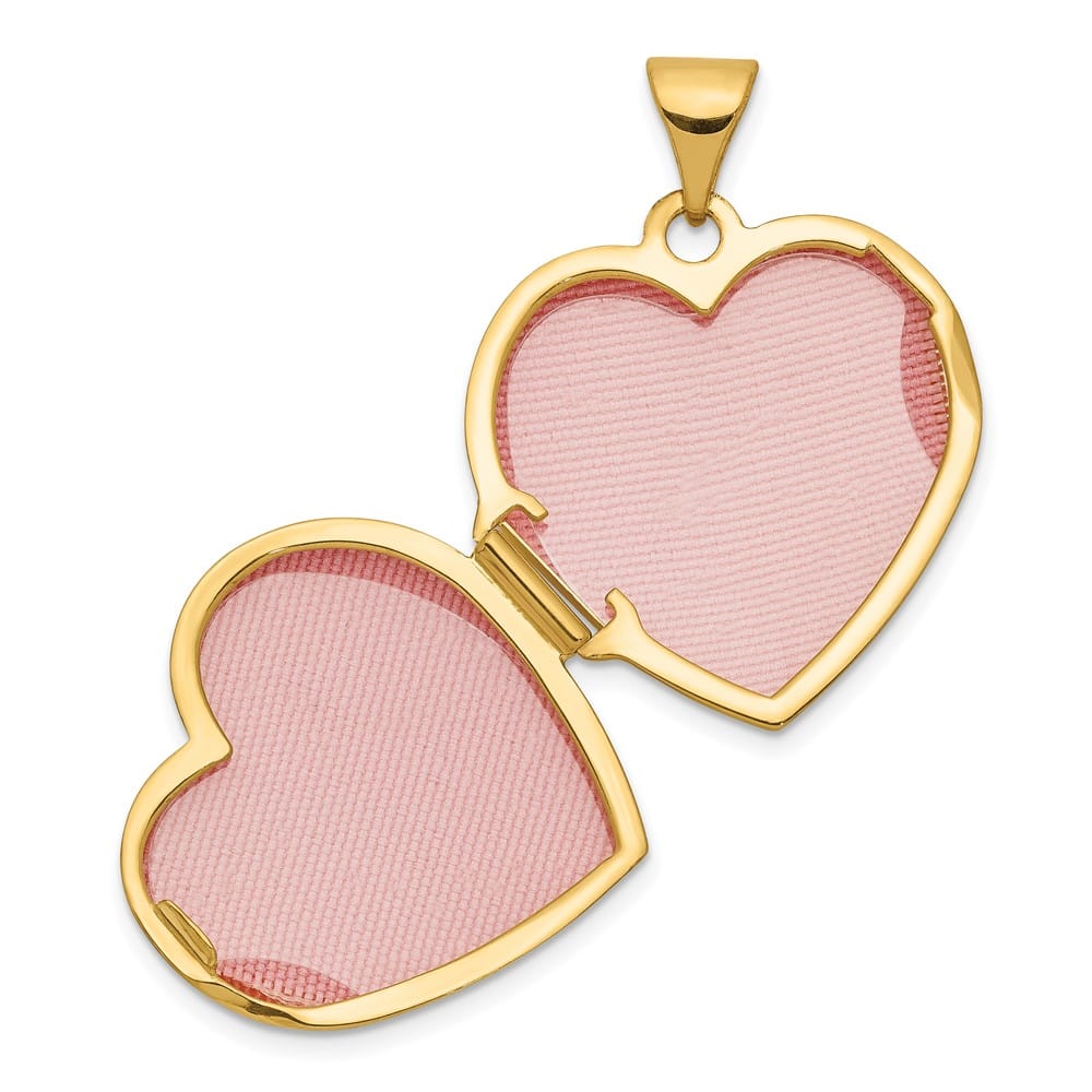 Lovely Rita's Pendants & Charms 14K Two-Tone Gold Two-Tone Polished Butterfly 18mm Heart Locket