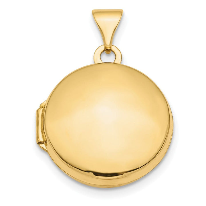 Lovely Rita's Pendants & Charms 14K Yellow Gold Polished Domed 16mm Round Locket