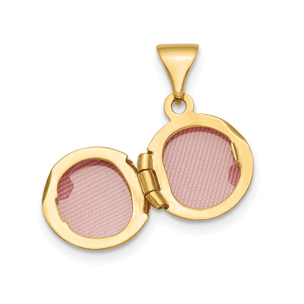 Lovely Rita's Pendants & Charms 14K Yellow Gold Polished Domed 10mm Round Locket