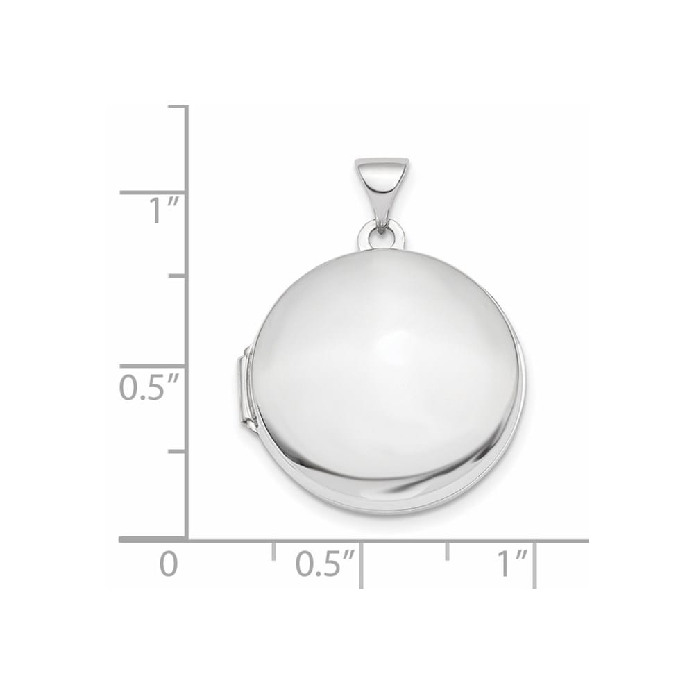 Lovely Rita's Pendants & Charms 14K White Gold Polished Domed 20mm Round Locket