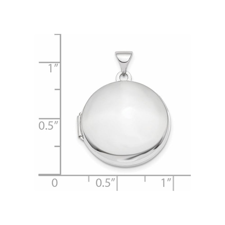 Lovely Rita's Pendants & Charms 14K White Gold Polished Domed 20mm Round Locket