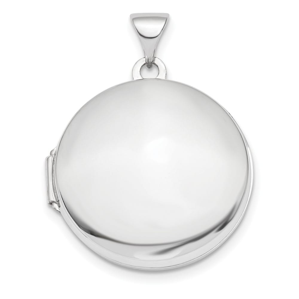 Lovely Rita's Pendants & Charms 14K White Gold Polished Domed 20mm Round Locket