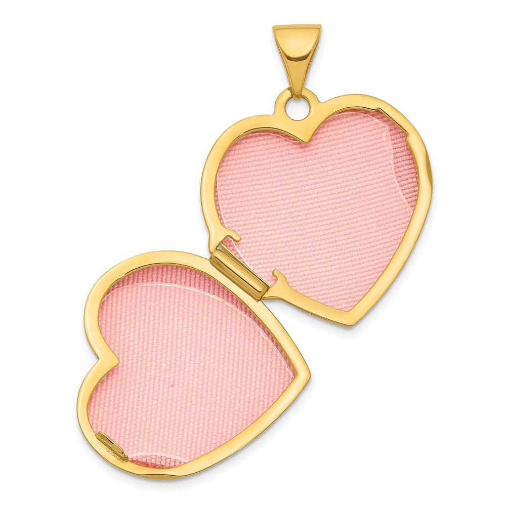 Lovely Rita's Pendants & Charms 14K Yellow Gold Heart Border 19mm Heart Locket
