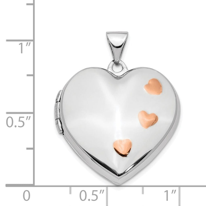 Lovely Rita's Pendants & Charms 14K White Gold 22mm Heart Locket