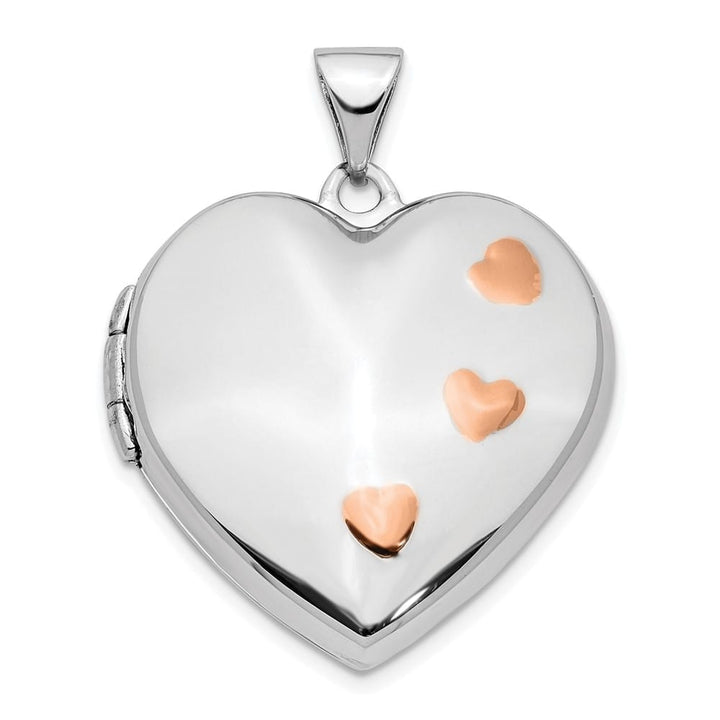 Lovely Rita's Pendants & Charms 14K White Gold 22mm Heart Locket