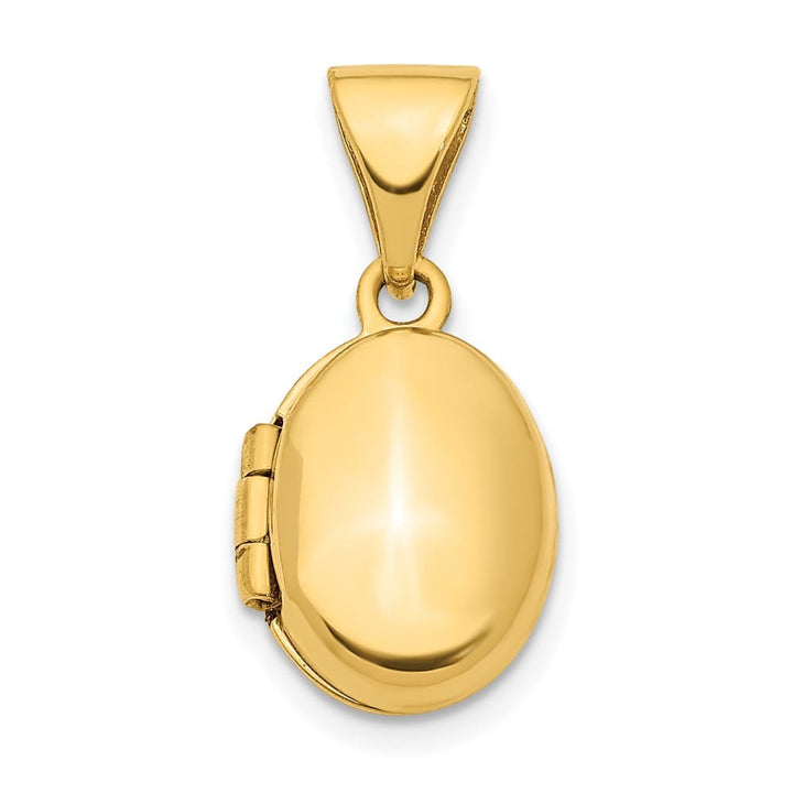 Lovely Rita's Pendants & Charms 14K Yellow Gold Polished Plain 12mm Oval Locket