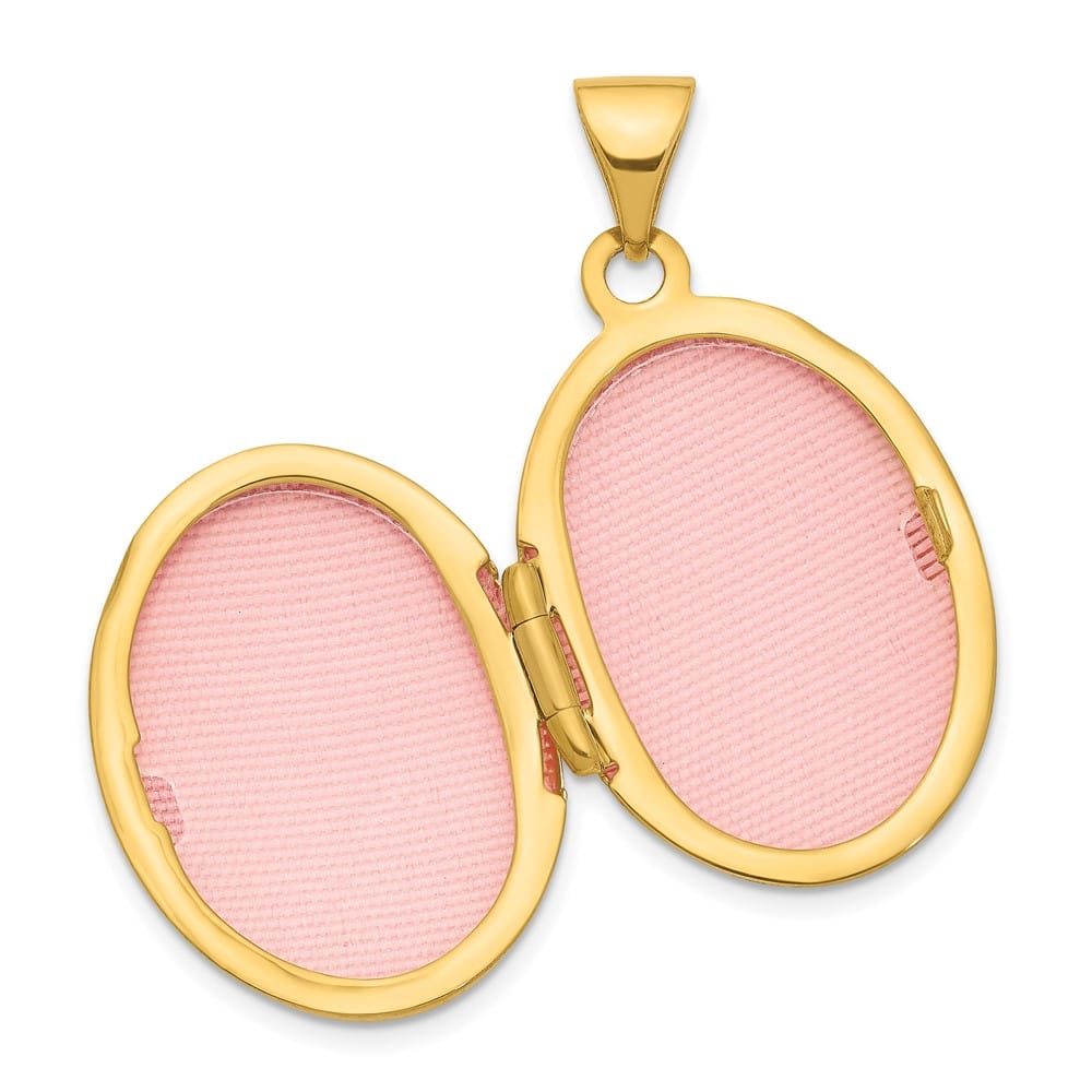 Lovely Rita's Pendants & Charms 14K Yellow Gold Polished Plain 21mm Oval Locket