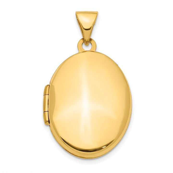 Lovely Rita's Pendants & Charms 14K Yellow Gold Polished Plain 21mm Oval Locket