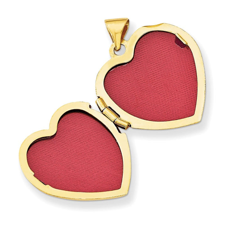 Lovely Rita's Pendants & Charms 14K Yellow Gold Diamond Claddagh with Poem 18mm Heart Locket