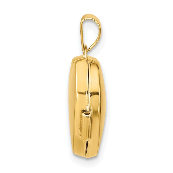 Lovely Rita's Pendants & Charms 14K Yellow Gold Polished Ruby 15mm Heart Locket