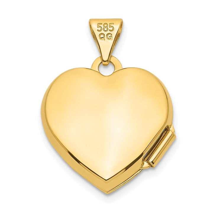 Lovely Rita's Pendants & Charms 14K Yellow Gold Polished Ruby 15mm Heart Locket