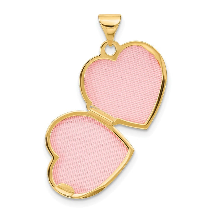Lovely Rita's Pendants & Charms 14K Yellow Gold Polished Ruby 15mm Heart Locket