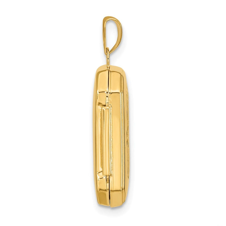 Lovely Rita's Pendants & Charms 14K Yellow Gold Polished and Brushed D.C. 20x15mm Rectangular Locket