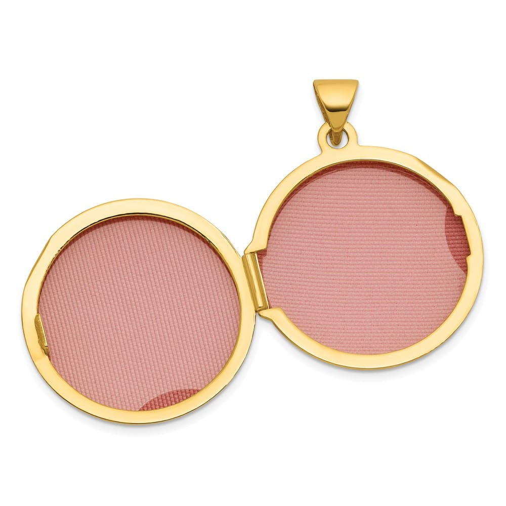 Lovely Rita's Pendants & Charms 14K Yellow Gold OUR CIRCLE OF LOVE GOES AROUND 20mm Round Locket
