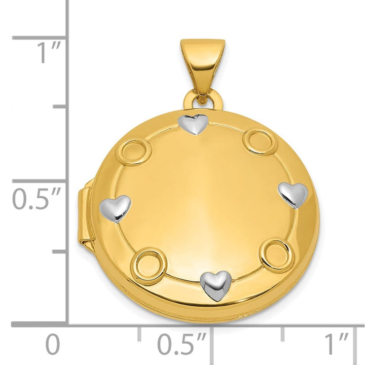 Lovely Rita's Pendants & Charms 14K Yellow Gold OUR CIRCLE OF LOVE GOES AROUND 20mm Round Locket