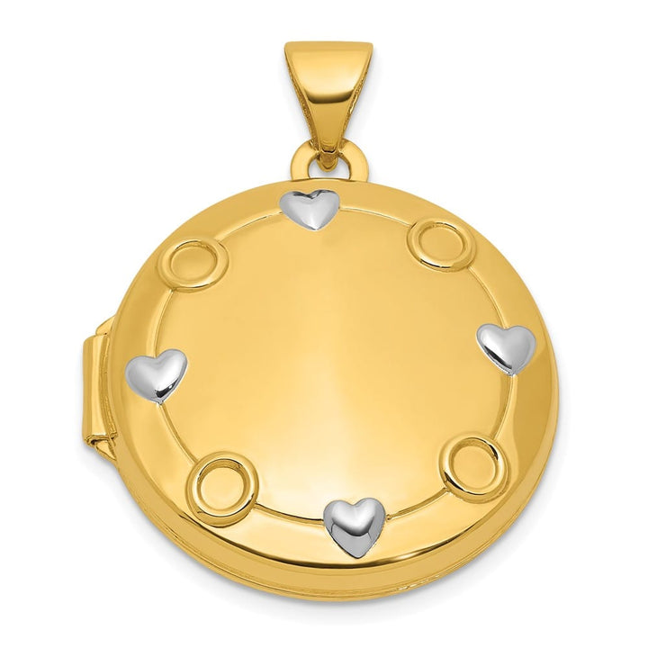 Lovely Rita's Pendants & Charms 14K Yellow Gold OUR CIRCLE OF LOVE GOES AROUND 20mm Round Locket