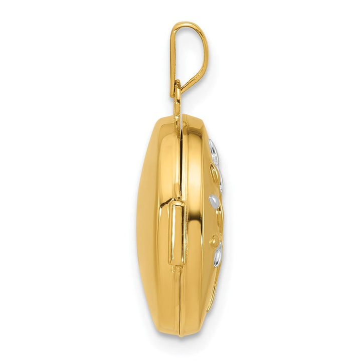 Lovely Rita's Pendants & Charms 14K Yellow Gold Polished Tree of Life 16mm Round Locket
