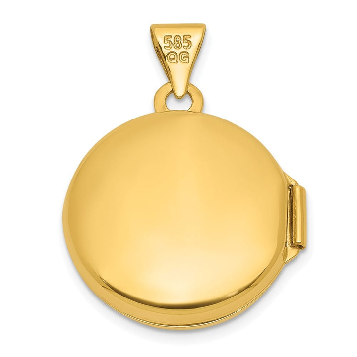 Lovely Rita's Pendants & Charms 14K Yellow Gold Polished Tree of Life 16mm Round Locket