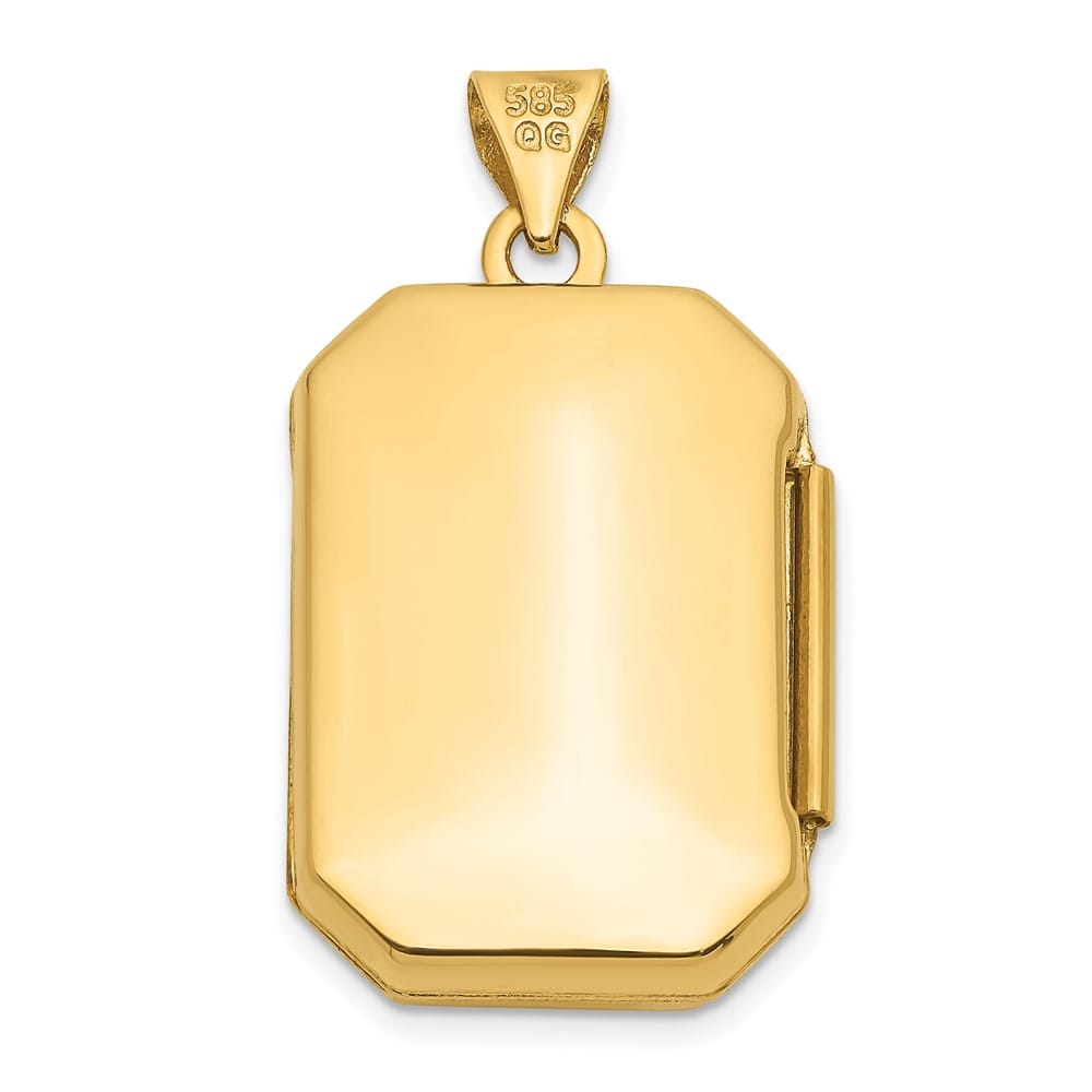 Lovely Rita's Pendants & Charms 14K Yellow Gold Fancy Border 20x15mm Rectangle Locket