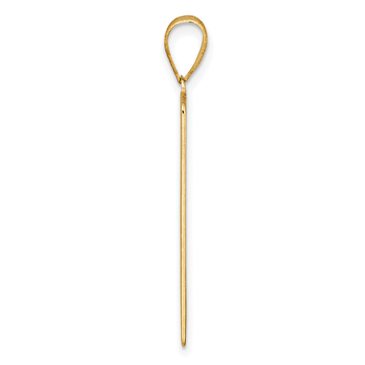 14kt Yellow Gold The Fool Tarot Card Pendant