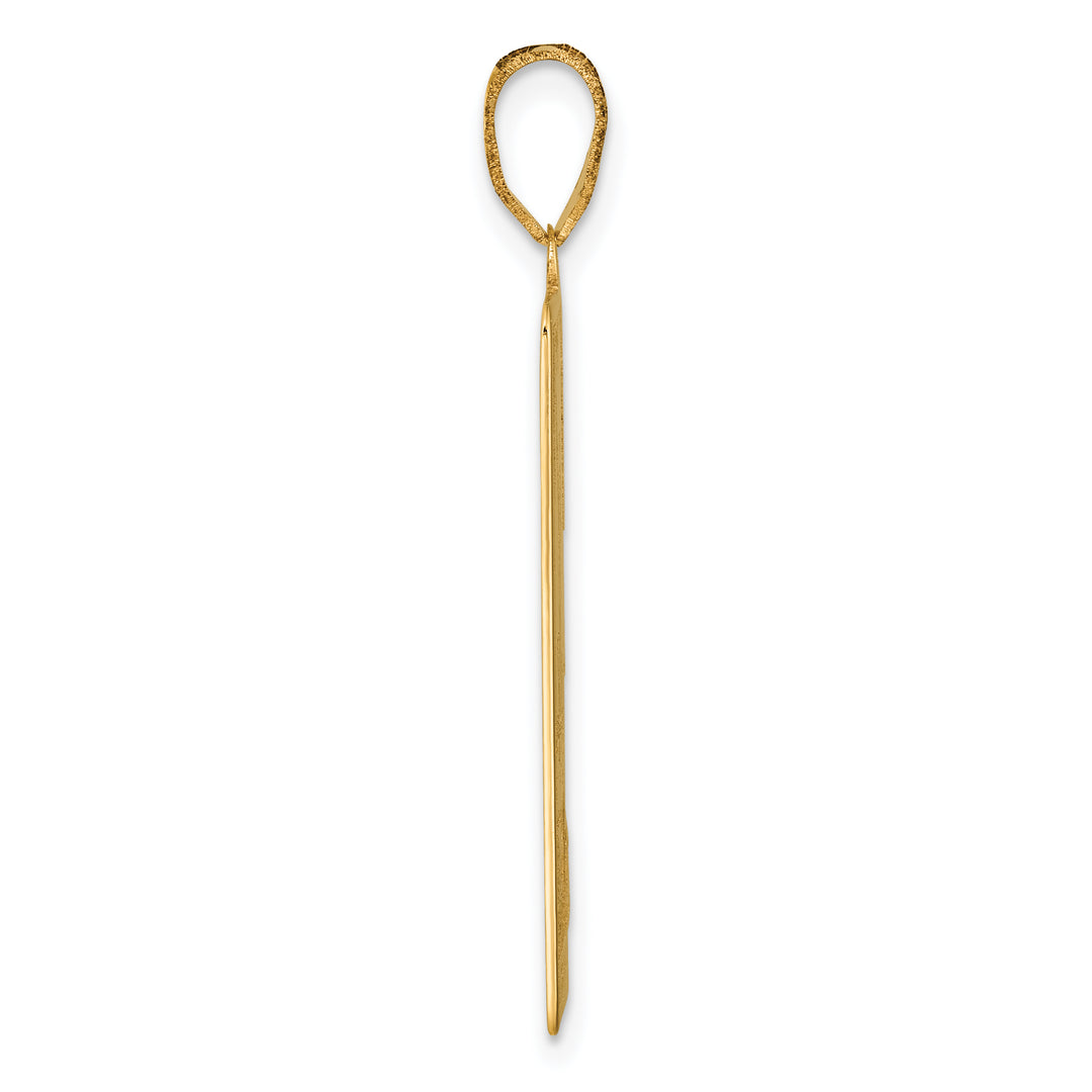14kt Yellow Gold The Magician Tarot Card Pendant