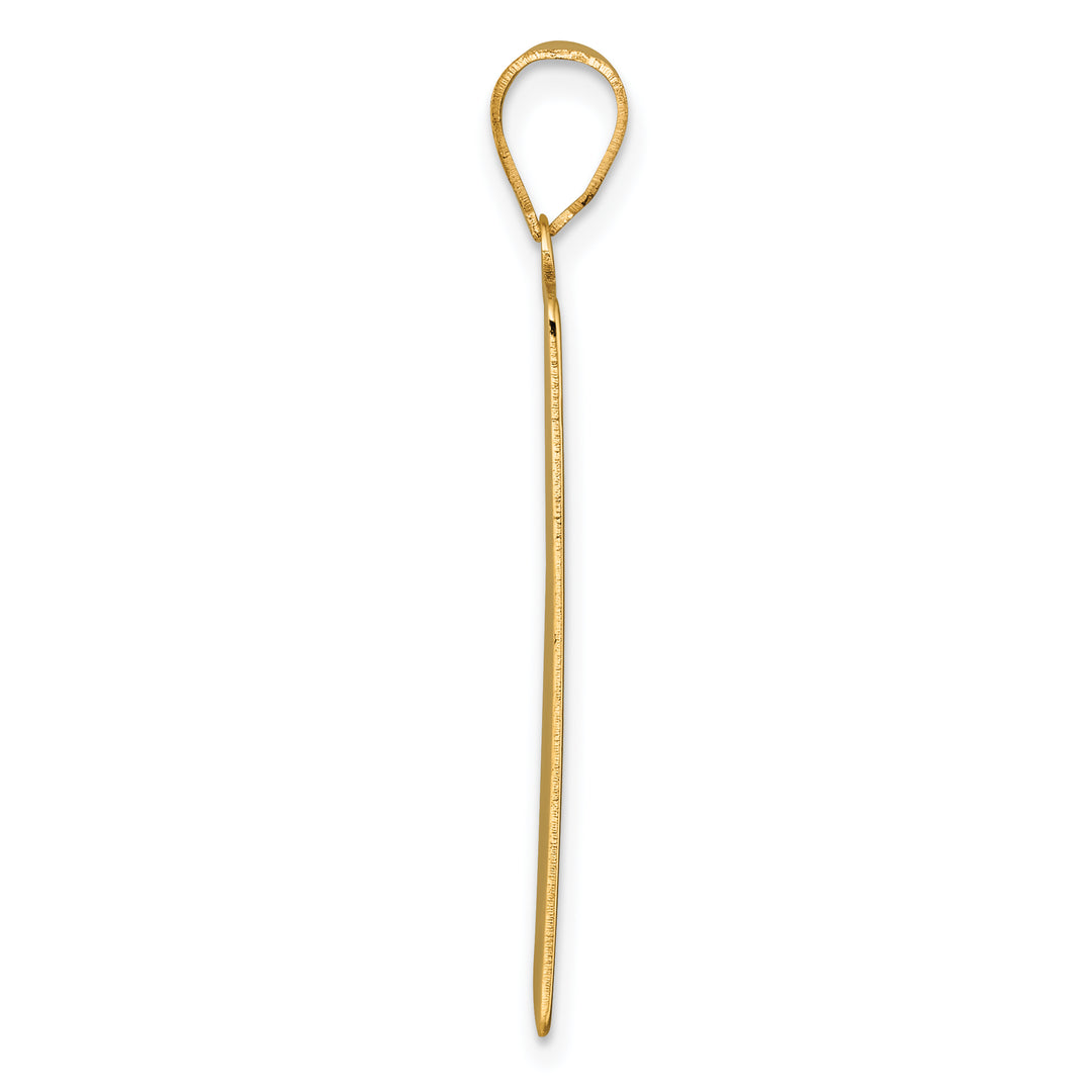 14kt Yellow Gold The Emperor Tarot Card Pendant