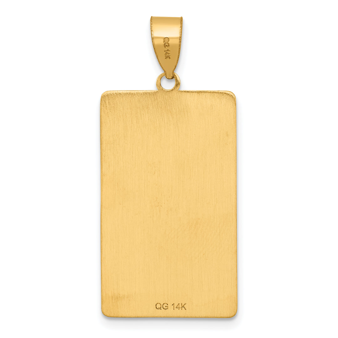 14kt Yellow Gold The Hierophant Tarot Card Pendant