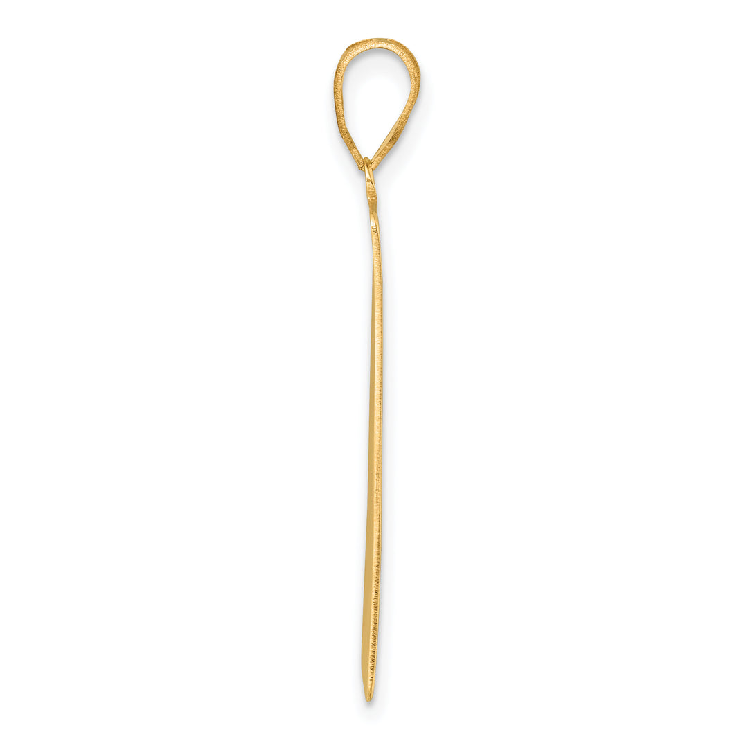 14kt Yellow Gold The Chariot Tarot Card Pendant