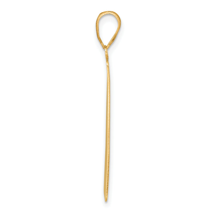 14kt Yellow Gold The Chariot Tarot Card Pendant