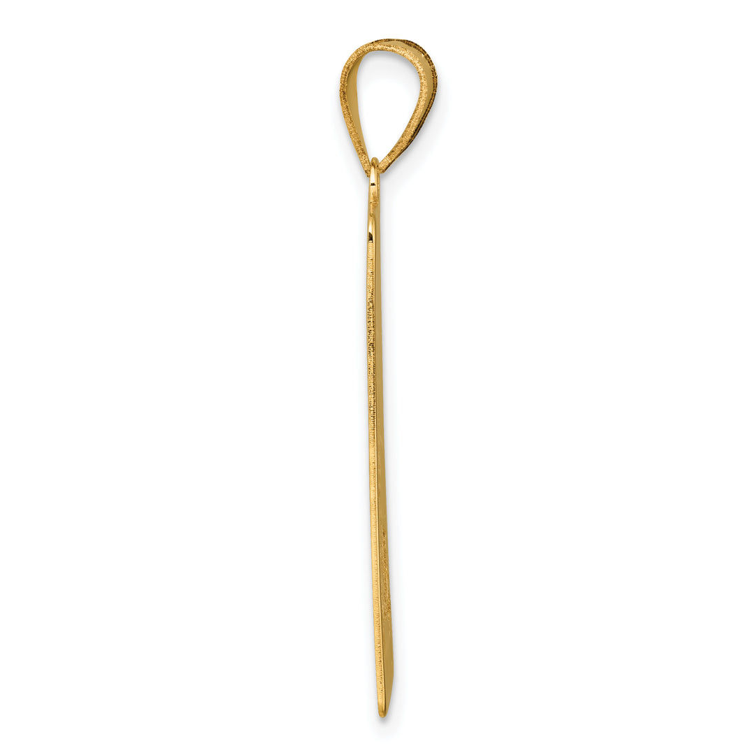 14kt Yellow Gold Strength Tarot Card Pendant