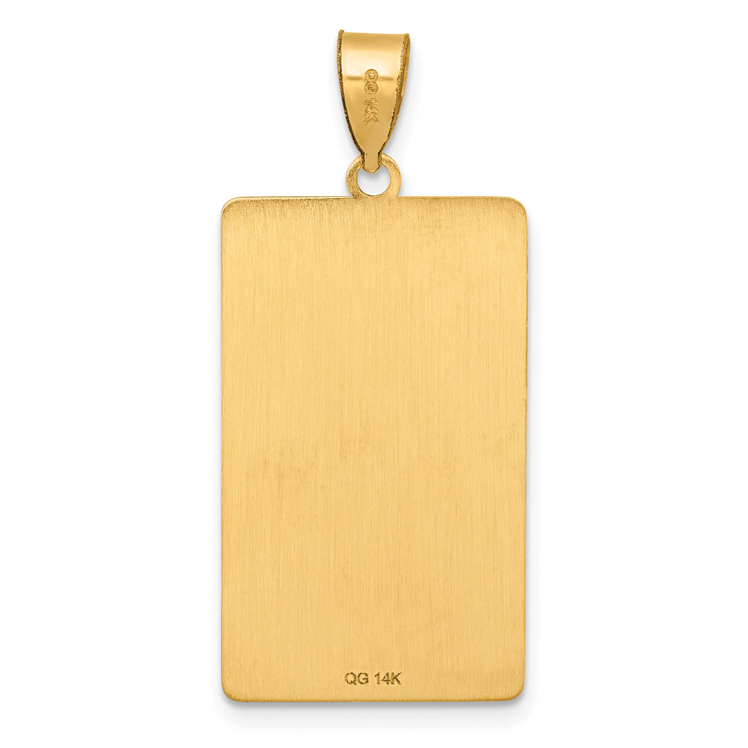 14kt Yellow Gold Strength Tarot Card Pendant
