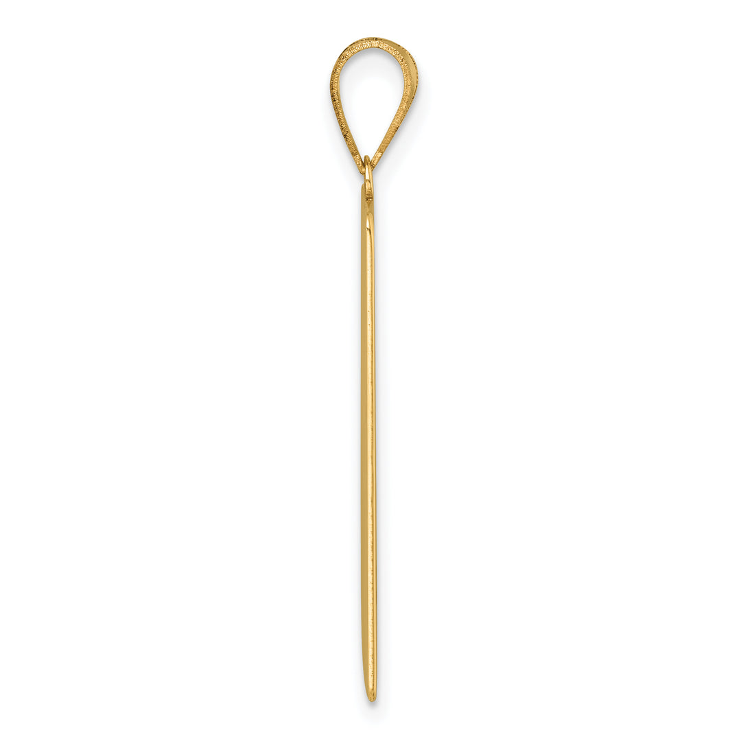 14kt Yellow Gold Wheel of Fortune Tarot Card Pendant
