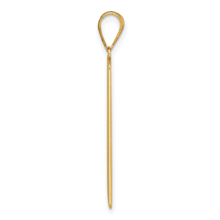 14kt Yellow Gold Wheel of Fortune Tarot Card Pendant