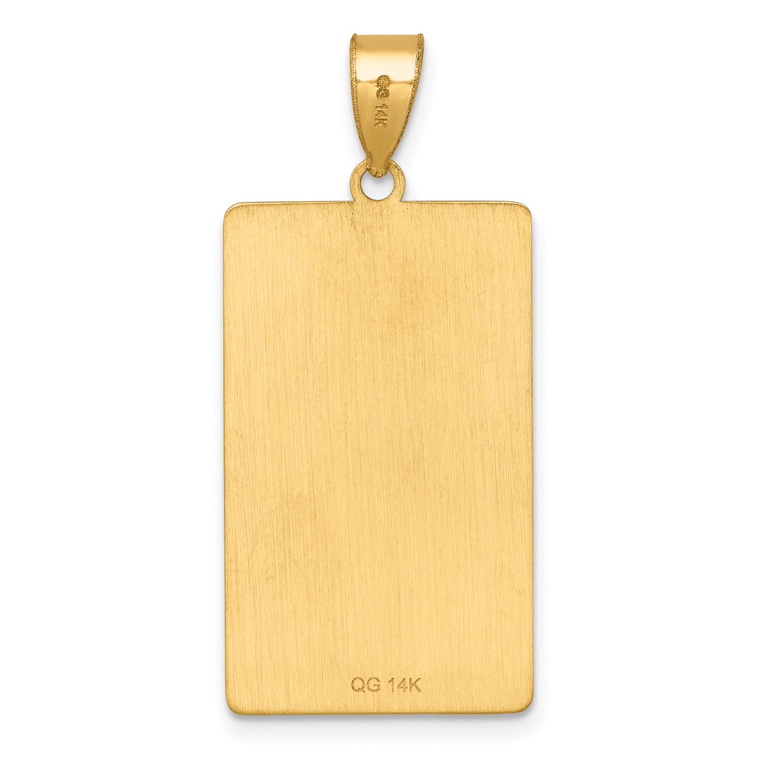 14kt Yellow Gold Wheel of Fortune Tarot Card Pendant