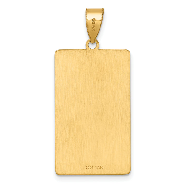 14kt Yellow Gold Wheel of Fortune Tarot Card Pendant