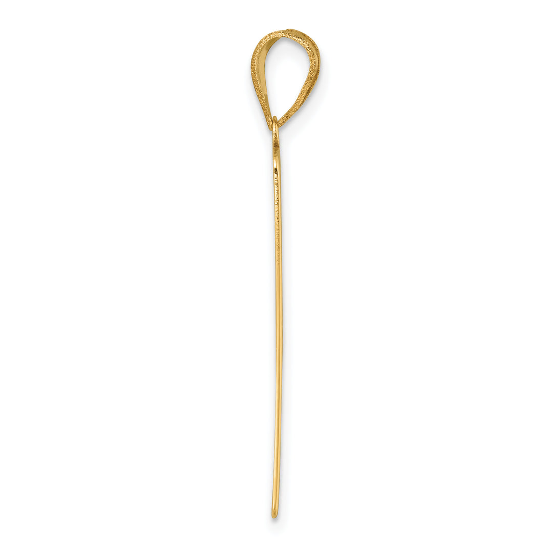 14kt Yellow Gold Justice Tarot Card Pendant