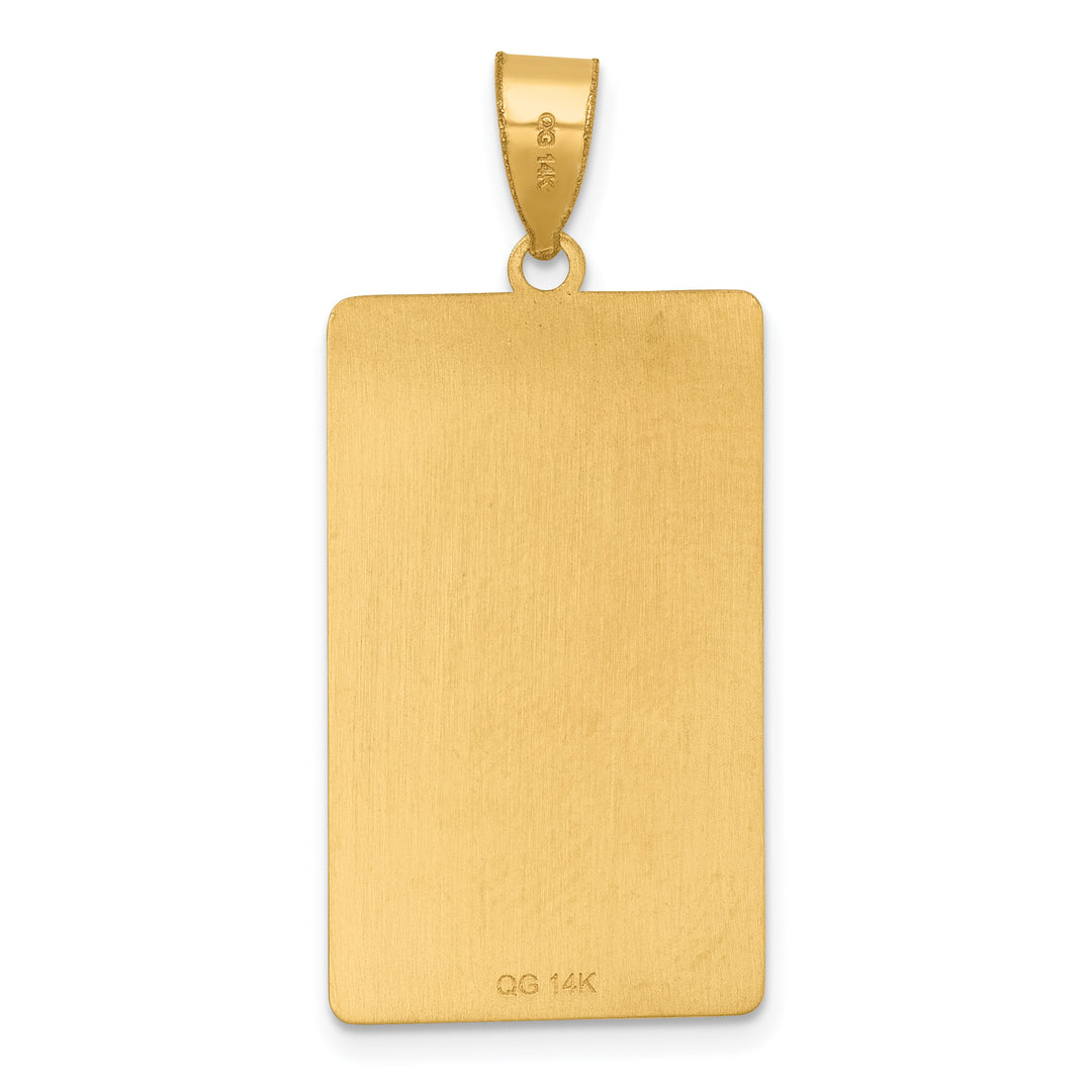 14kt Yellow Gold Justice Tarot Card Pendant