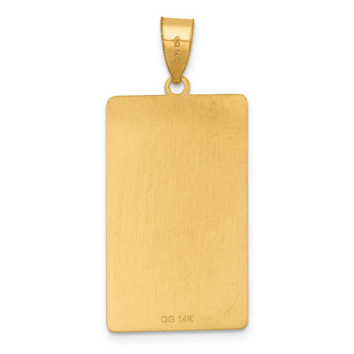 14kt Yellow Gold Justice Tarot Card Pendant