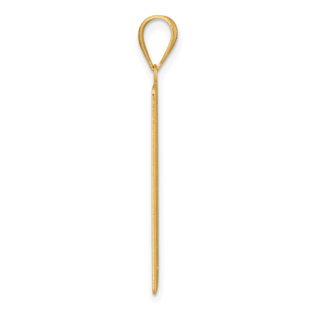 14kt Yellow Gold Death Tarot Card Pendant