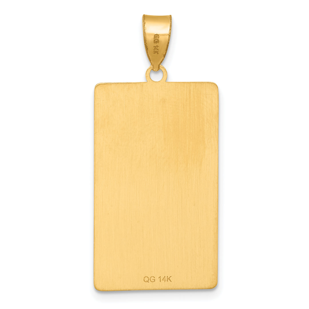 14kt Yellow Gold Temperance Tarot Card Pendant