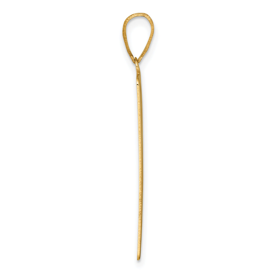 14kt Yellow Gold The Tower Tarot Card Pendant