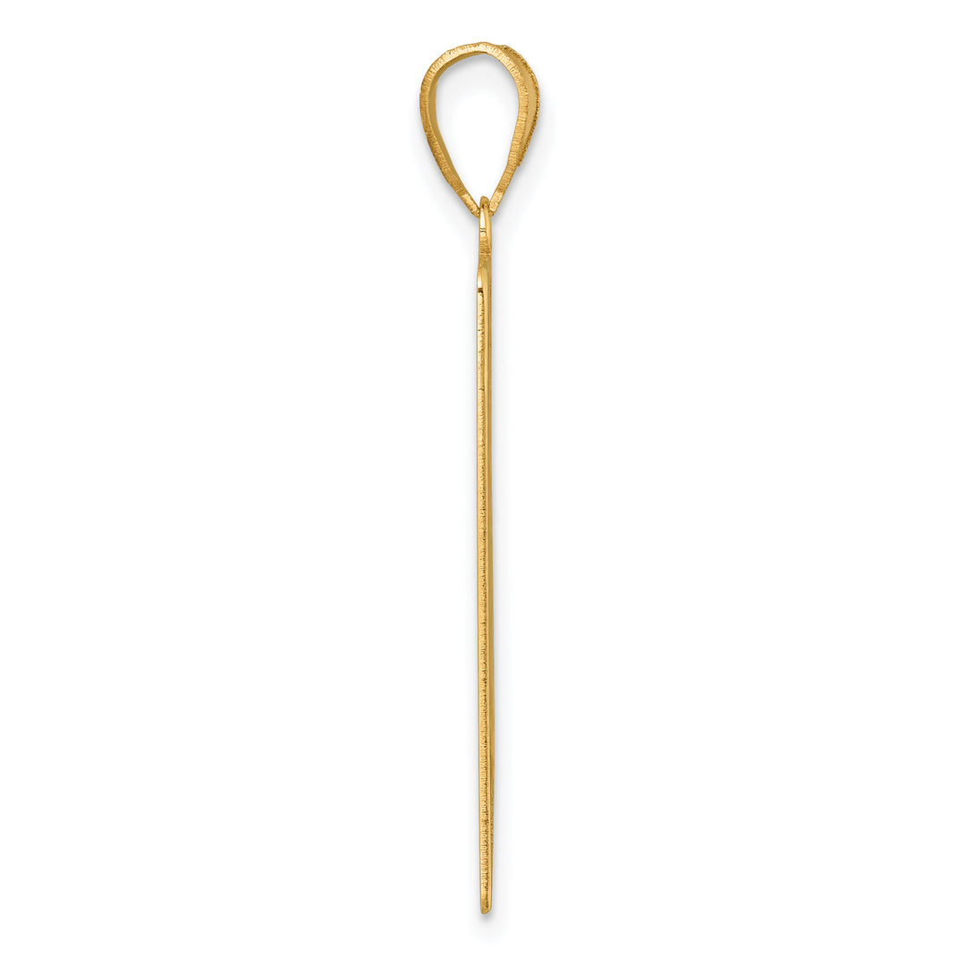 14kt Yellow Gold Judgement Tarot Card Pendant