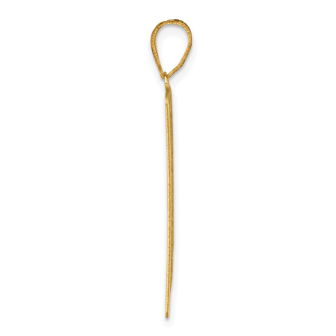 14kt Yellow Gold The World Tarot Card Pendant