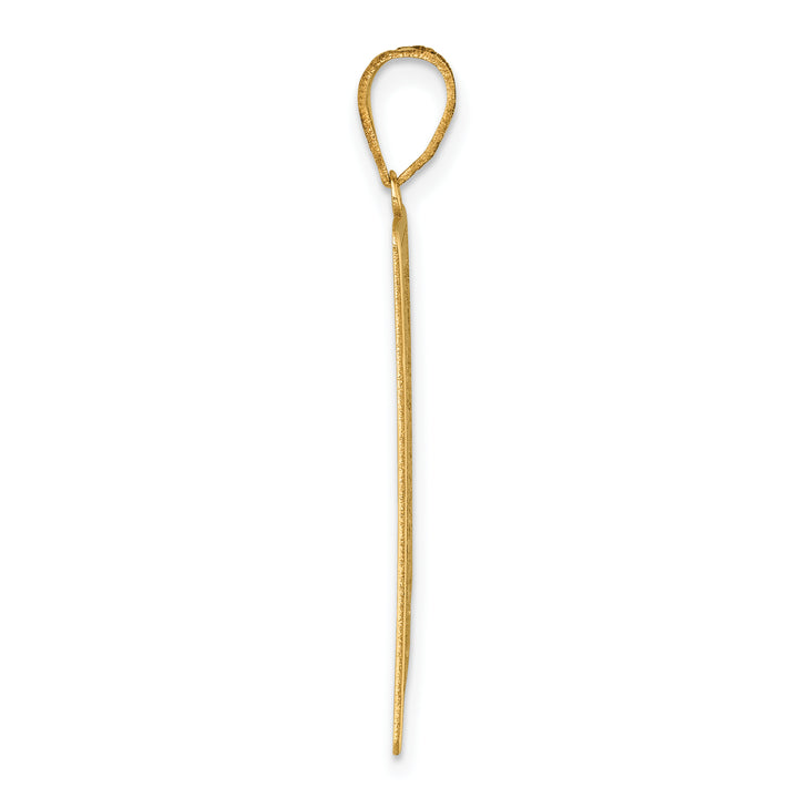 14kt Yellow Gold The World Tarot Card Pendant