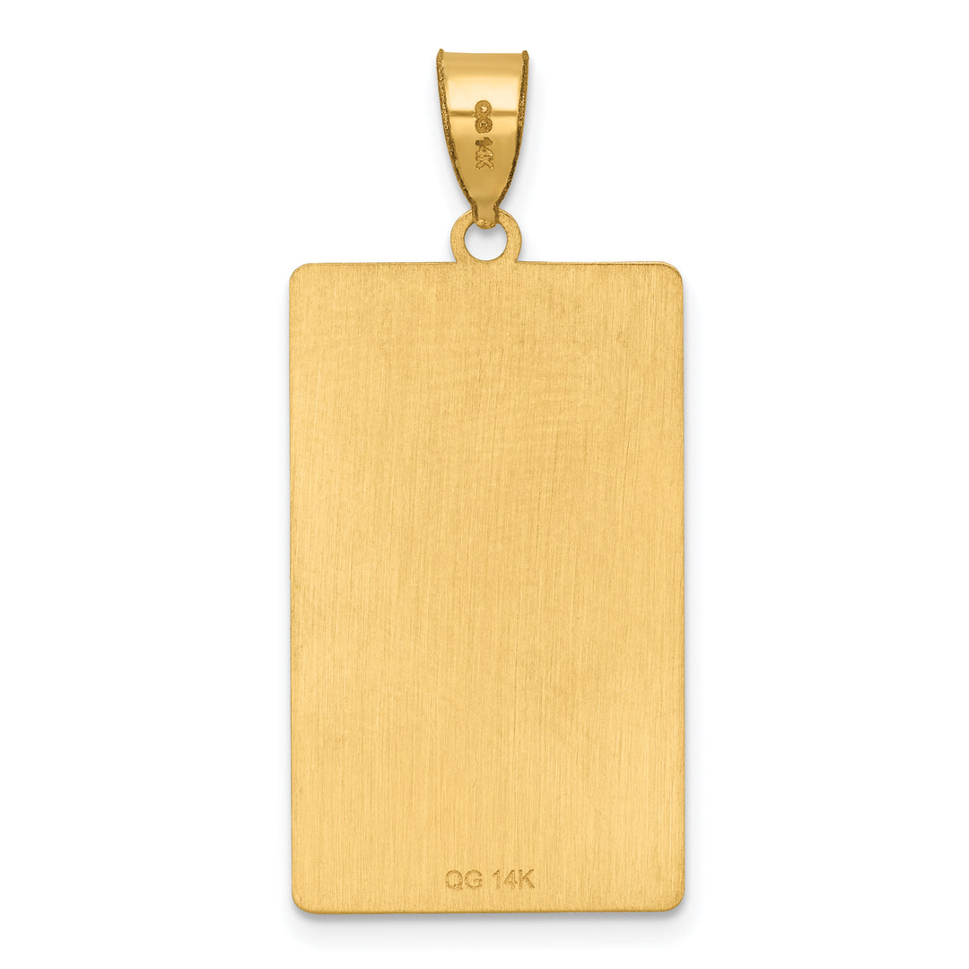 14kt Yellow Gold The World Tarot Card Pendant